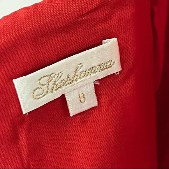 Shoshanna Red Lace Shift Knee Length Dress US 8 - Picture 6 of 7